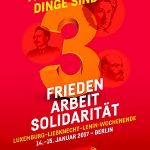 Plakat: Luxemburg-Liebknecht-Lenin-Wochenende 2017