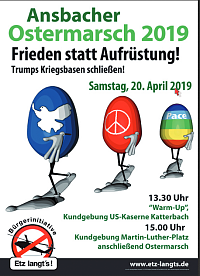 Plakat: Ostermarsch in Ansbach