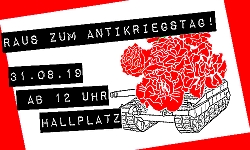 Banner: Antikriegstag 2019