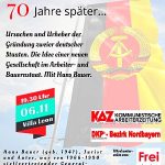 Plakat: Vor 70 Jahren: Gründung der DDR