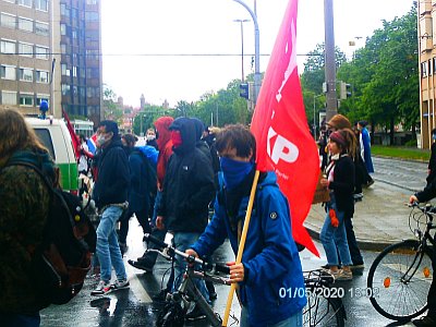 Nürnberg am 1.Mai 2020: Hunderte von Menschen auf der Straße